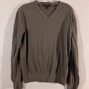 Banana Republic Luxury Blend Brown V-neck Sweater Medium‎